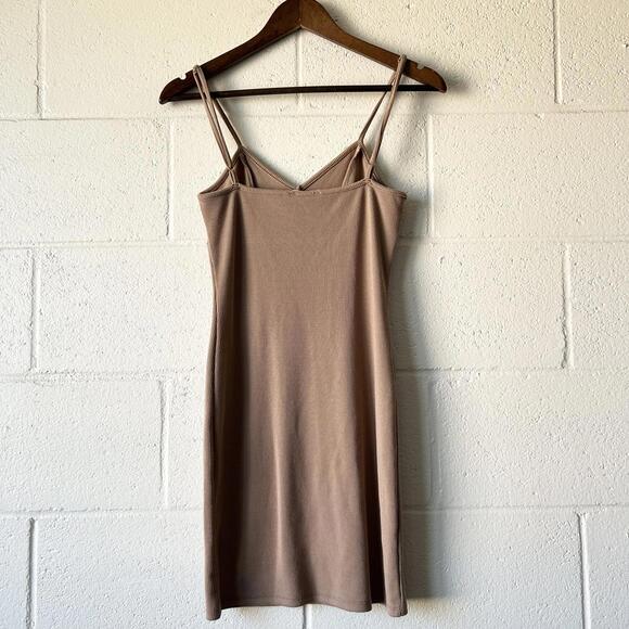 Timing Ribbed Sleeveless Spaghetti Strap Fitted Bodycon Dress Women's Medium - Picture 3 of 5